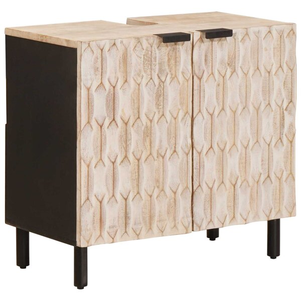 vidaXL Meuble sous Lavabo de Salle de Bain Blanc 62 x 33 x 58 cm