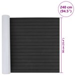 vidaXL Tapis de bateau Rayé Gris foncé et noir 240 x 90 cm EVA