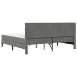 vidaXL Cadre de lit avec matelas Gris foncé 180 x 200 cm Velours