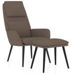 vidaXL Chaise de relaxation avec tabouret Taupe Tissu
