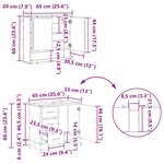 vidaXL Ensemble de mobilier de salle de bain 4 Pièces Chêne noir