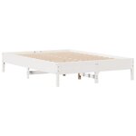vidaXL Lit bibliothèque sans matelas blanc 120x200 cm bois pin massif