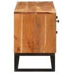 vidaXL Meuble TV Naturel 110 x 30 x 44 cm Bois d'Acacia Massif