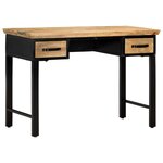 vidaXL Table d'écriture 110x50x76 cm Bois de manguier massif