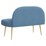 vidaXL Banc rembourré avec dossier Bleu 110 x 60 x 76 cm