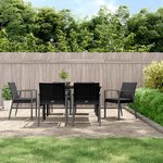 vidaXL Ensemble à manger de jardin 7 Pièces coussins résine tressée acier