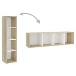 vidaXL Ensemble de meubles TV 3 Pièces Blanc chêne sonoma Bois ingénierie