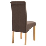vidaXL Chaises à manger lot de 2 marron tissu