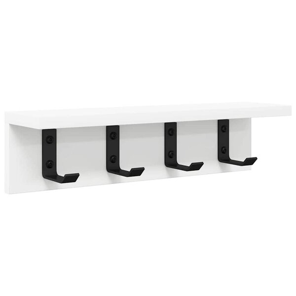 vidaXL Porte-manteau mural Blanc 40 x 10.5 x 10.5 cm Bois d'ingénierie