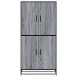 vidaXL Buffet haut sonoma gris 68x35x139 cm bois d'ingénierie