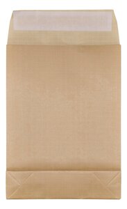 Lot de 10 enveloppes pochettes kraft armé à soufflet marron 280 x 365 + 70 mm