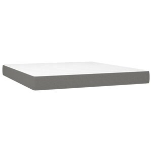 vidaXL Matelas de lit à ressorts ensachés fermeté moyenne Gris foncé 160x200x20 cm