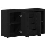 vidaXL Buffet Chêne noir 120 x 36 x 69 cm Bois d'ingénierie