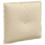 vidaXL Coussin de Dos Crème 50 x 19 x 45 cm tissu