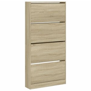 vidaXL Armoire à chaussures 4 tiroirs rabattables chêne sonoma