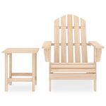 Chaise de jardin adirondack avec table bois de sapin massif 02_0013331
