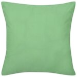 vidaXL Housses de coussin 4 Pièces Coton Vert pomme 50x50 cm