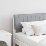 vidaXL Tête de lit capitonnée Gris clair 150 cm Pin massif