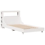 vidaXL Cadre de lit sans matelas blanc 75x190 cm bois de pin massif