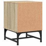 vidaXL Tables de chevet et portes vitrées 2Pièces chêne sonoma 35x37x50cm