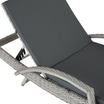 Tectake Bain de soleil OCEANE 5 positions - gris clair