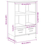 vidaXL Buffet haut blanc 68x39x101 5 cm acier