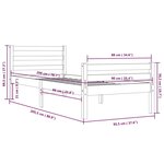 vidaXL Cadre de lit sans matelas bois massif 90x200 cm