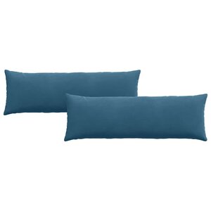 vidaXL Coussins de canapé 2 Pièces Bleu 120 x 40 cm