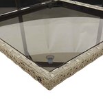 vidaXL Ensemble à manger de jardin coussins 13 Pièces gris résine tressée