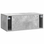 vidaXL Meuble TV mural 78 5 x 41 x 30 cm Gris béton Bois d'ingénierie