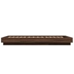 vidaXL Cadre de lit chêne marron 90x190 cm bois d'ingénierie