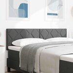 vidaXL Tête de Lit en Tissu Geometric Manuel Gris foncé 144 cm tissu