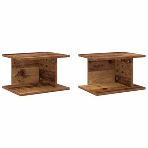 vidaXL Table de chevet 2 Pièces Bois ancien 40 x 30 x 25 cm