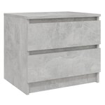 vidaXL Table de chevet Gris béton 50x39x43 5 cm Aggloméré