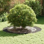 vidaXL adapté pour anneaux d'arbre plats 5 Pièces Noir Ø90 / 120 cm Acier