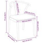 vidaXL Chaise de salle à manger 2 Pièces Marron clair et clair