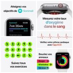 Apple Watch Series 6 GPS + Cellular, 44mm Boîtier en Acier Inoxidable Graphite avec Bracelet Sport Noir