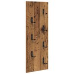 vidaXL Porte-manteau mural Montage mural Bois ancien 30 x 1.5 x 80 cm