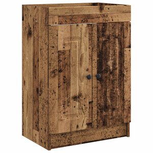 vidaXL Armoire sous évier de salle de bain Bois ancien
