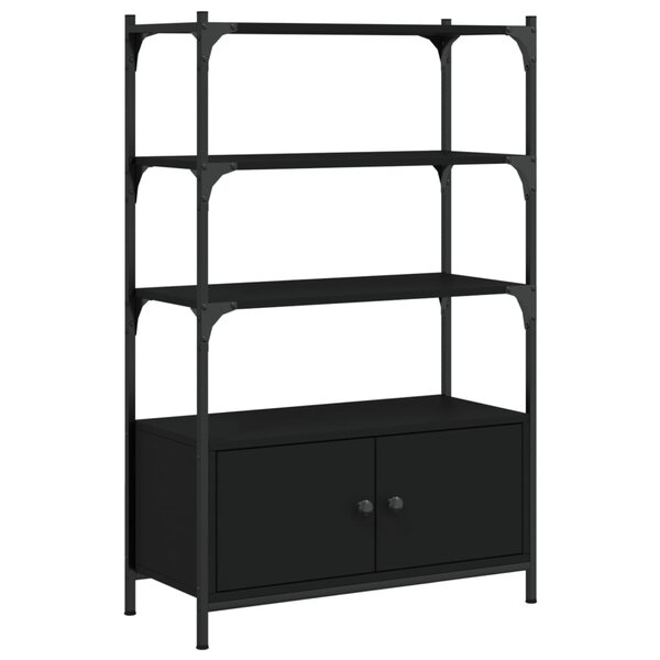 vidaXL Bibliothèque à 3 niveaux noir 70x30x109 5 cm bois d'ingénierie
