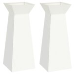 vidaXL Support de plante en forme de cône Blanc Plastique Grand