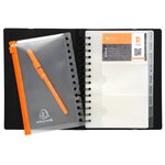 Recharge De 10 Pochettes Détachables Pour Porte Cartes De Visite Exactive® - 19x12 5cm - Cristal - X 5 - Exacompta