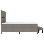 vidaXL Lit à ressorts avec tête de lit Taupe 160 x 200 cm tissu