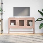 vidaXL Meuble TV rose 100 5x39x60 5 cm acier laminé à froid