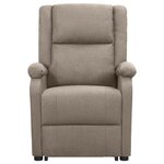 vidaXL Fauteuil Taupe Tissu