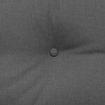 vidaXL Coussin de Dos Gris foncé 160 x 24 x 50 cm tissu