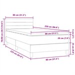 vidaXL Sommier à lattes de lit et matelas bleu foncé 80x220 cm velours