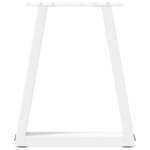 vidaXL Pieds de table basse en forme de V  2 pièces  blanc  28 x (42-43 3) cm  acier