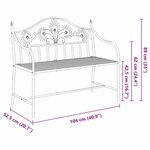 vidaXL Banc Blanc Métal 104 x 52 5 x 89 cm Fabriqué pour Durer