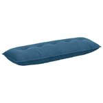 vidaXL Coussin de Dos Bleu 140 x 50 cm Tissu en velours côtelé